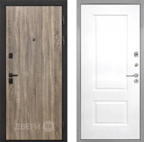 Входная металлическая Дверь Интекрон (INTECRON) Профит Black Дуб Турин Альба Роял Вуд белый в Орехово-Зуево