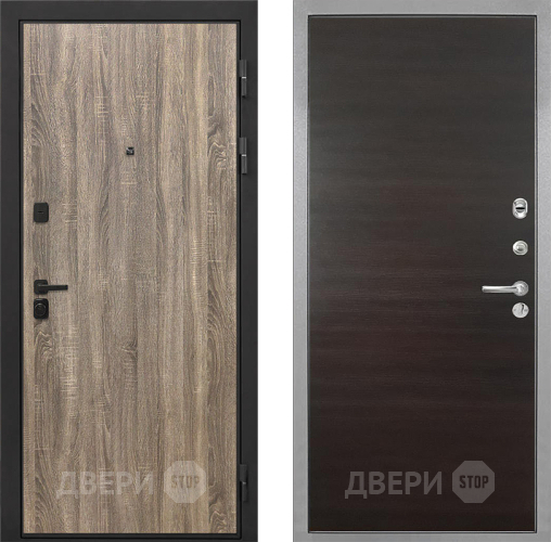 Входная металлическая Дверь Интекрон (INTECRON) Профит Black Дуб Турин Гладкая Эковенге поперечный в Орехово-Зуево