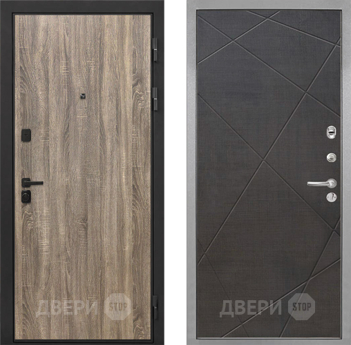 Входная металлическая Дверь Интекрон (INTECRON) Профит Black Дуб Турин Лучи-М Венге распил кофе в Орехово-Зуево