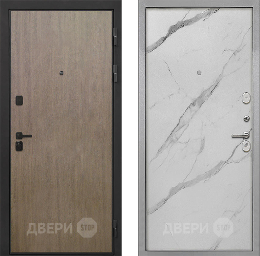 Входная металлическая Дверь Интекрон (INTECRON) Профит Black Венге Коричневый Гладкая Мрамор натуральный арктик в Орехово-Зуево