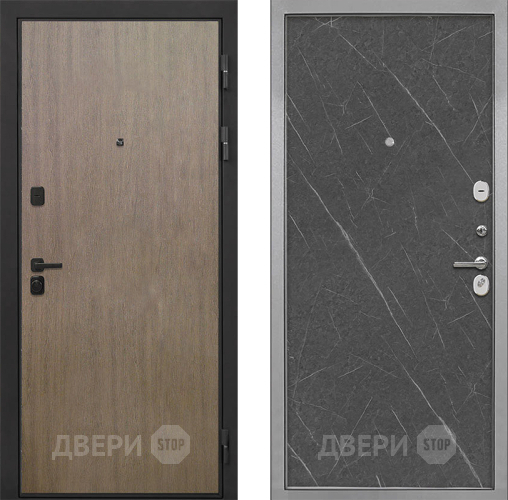 Входная металлическая Дверь Интекрон (INTECRON) Профит Black Венге Коричневый Гладкая Гранит лава оникс в Орехово-Зуево