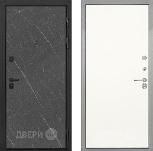 Входная металлическая Дверь Интекрон (INTECRON) Профит Black Гранит Лава Оникс Гладкая Слоновая кость в Орехово-Зуево