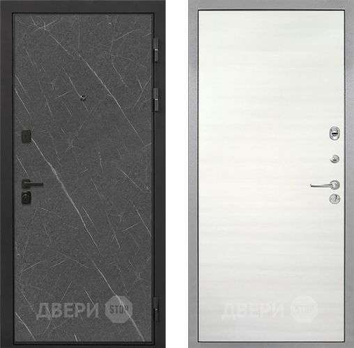 Дверь Интекрон (INTECRON) Профит Black Гранит Лава Оникс Гладкая Дуб сильвер поперечный в Орехово-Зуево