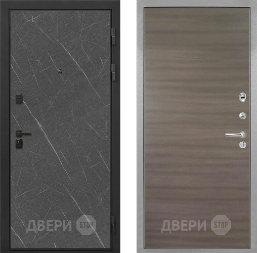 Входная металлическая Дверь Интекрон (INTECRON) Профит Black Гранит Лава Оникс Гладкая Дуб тоскано поперечный в Орехово-Зуево