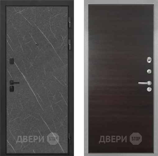 Входная металлическая Дверь Интекрон (INTECRON) Профит Black Гранит Лава Оникс Гладкая Эковенге поперечный в Орехово-Зуево