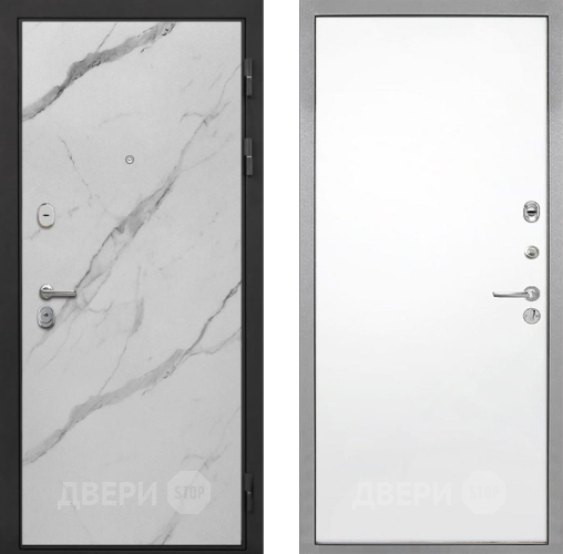 Входная металлическая Дверь Интекрон (INTECRON) Гектор Мрамор Арктик Гладкая Силк Сноу в Орехово-Зуево