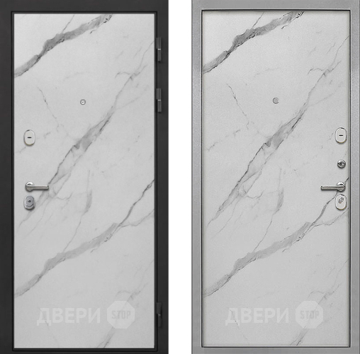 Входная металлическая Дверь Интекрон (INTECRON) Гектор Мрамор Арктик Гладкая Мрамор натуральный арктик в Орехово-Зуево
