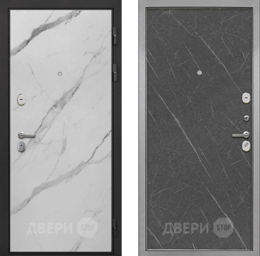 Входная металлическая Дверь Интекрон (INTECRON) Гектор Мрамор Арктик Гладкая Гранит лава оникс в Орехово-Зуево
