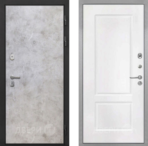 Дверь Интекрон (INTECRON) Гектор Мрамор Светлый КВ-2 Белый матовый в Орехово-Зуево