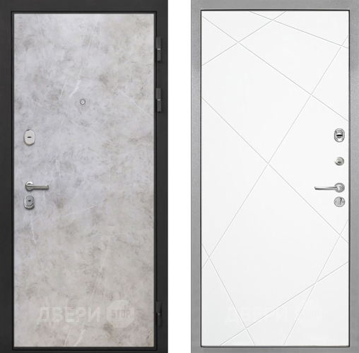 Входная металлическая Дверь Интекрон (INTECRON) Гектор Мрамор Светлый Лучи-М Софт милк в Орехово-Зуево
