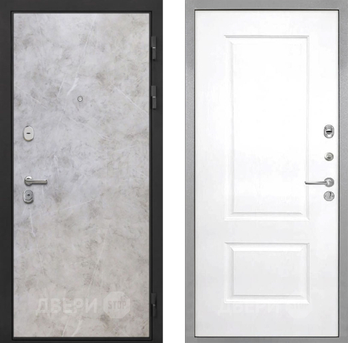 Входная металлическая Дверь Интекрон (INTECRON) Гектор Мрамор Светлый Альба Роял Вуд белый в Орехово-Зуево