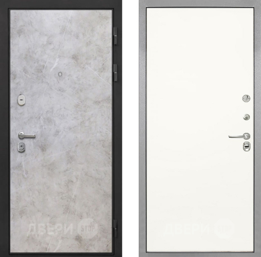 Входная металлическая Дверь Интекрон (INTECRON) Гектор Мрамор Светлый Гладкая Слоновая кость в Орехово-Зуево