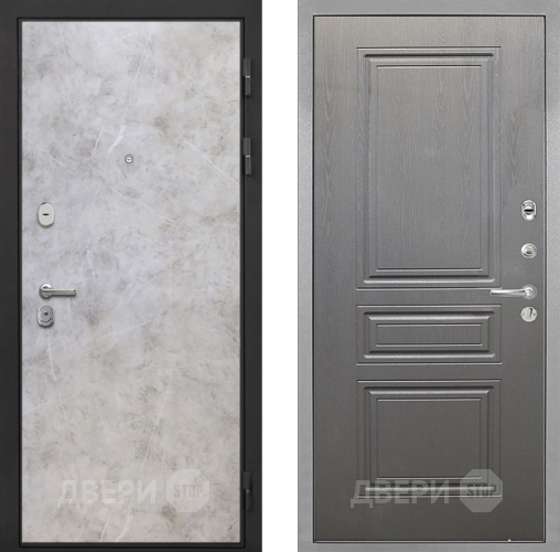 Входная металлическая Дверь Интекрон (INTECRON) Гектор Мрамор Светлый ФЛ-243 Графит вуд дуб в Орехово-Зуево