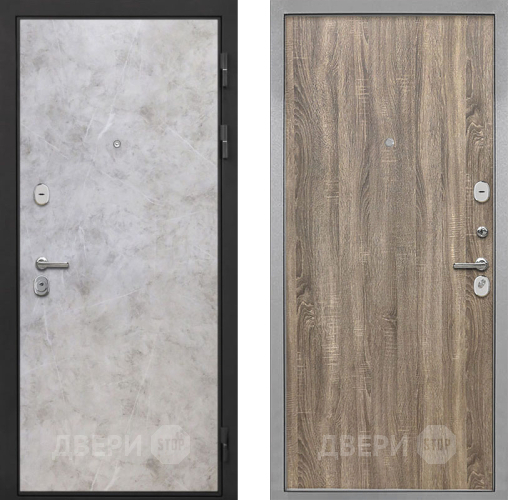 Входная металлическая Дверь Интекрон (INTECRON) Гектор Мрамор Светлый Гладкая Дуб турин в Орехово-Зуево
