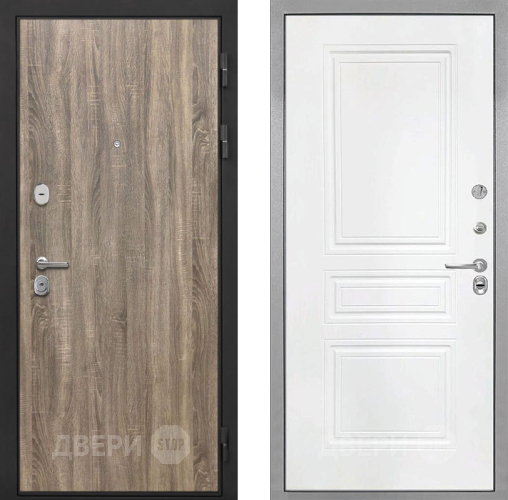 Входная металлическая Дверь Интекрон (INTECRON) Гектор Дуб Турин ФЛ-243 Белый матовый в Орехово-Зуево