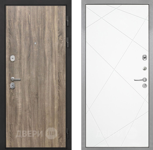 Входная металлическая Дверь Интекрон (INTECRON) Гектор Дуб Турин Лучи-М Софт милк в Орехово-Зуево