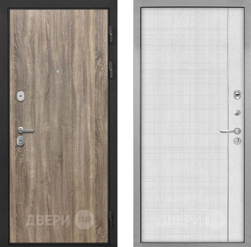 Входная металлическая Дверь Интекрон (INTECRON) Гектор Дуб Турин В-07 с молдингом Лофт белый в Орехово-Зуево