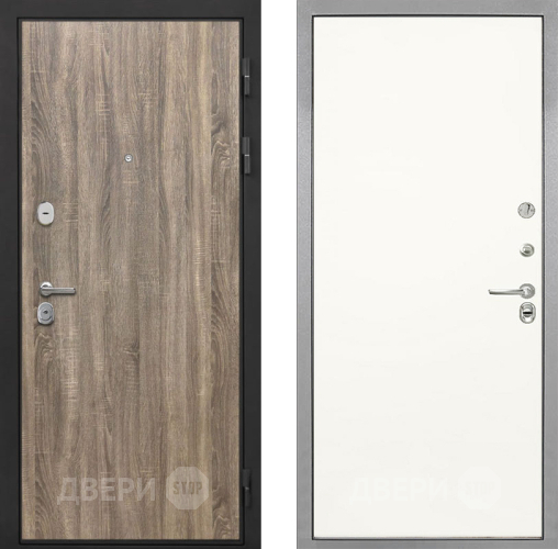 Входная металлическая Дверь Интекрон (INTECRON) Гектор Дуб Турин Гладкая Слоновая кость в Орехово-Зуево