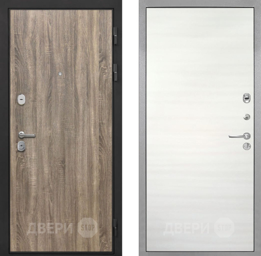 Входная металлическая Дверь Интекрон (INTECRON) Гектор Дуб Турин Гладкая Дуб сильвер поперечный в Орехово-Зуево