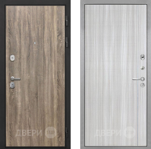 Входная металлическая Дверь Интекрон (INTECRON) Гектор Дуб Турин В-07 с молдингом Сандал белый в Орехово-Зуево