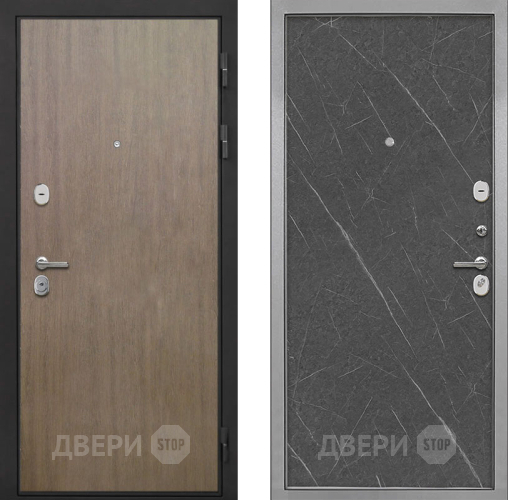 Входная металлическая Дверь Интекрон (INTECRON) Гектор Венге Коричневый Гладкая Гранит лава оникс в Орехово-Зуево