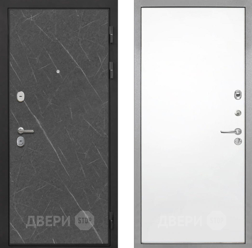 Входная металлическая Дверь Интекрон (INTECRON) Гектор Гранит Лава Оникс Гладкая Силк Сноу в Орехово-Зуево