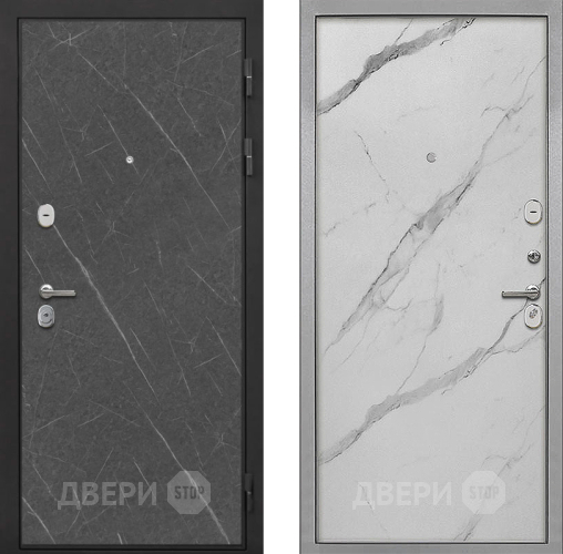 Входная металлическая Дверь Интекрон (INTECRON) Гектор Гранит Лава Оникс Гладкая Мрамор натуральный арктик в Орехово-Зуево