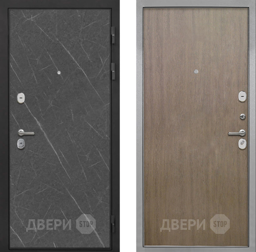 Входная металлическая Дверь Интекрон (INTECRON) Гектор Гранит Лава Оникс Гладкая шпон Венге коричневый в Орехово-Зуево