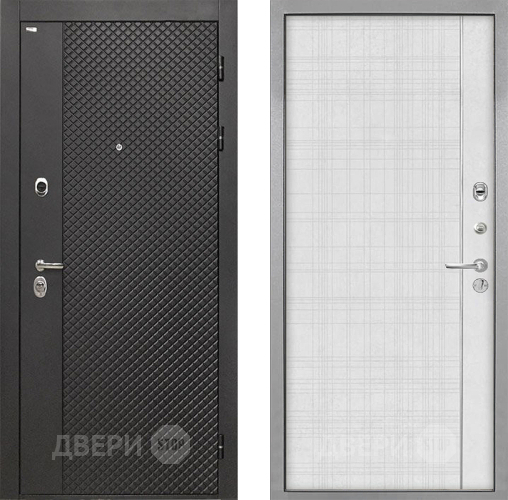 Входная металлическая Дверь Интекрон (INTECRON) Олимпия Black 4К В-07 с молдингом Лофт белый в Орехово-Зуево
