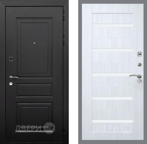 Входная металлическая Дверь Рекс (REX) 6 Венге СБ-14 стекло белое Сандал белый в Орехово-Зуево