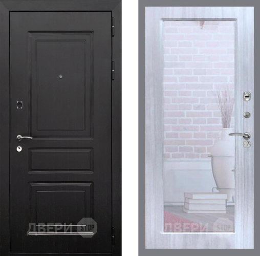 Входная металлическая Дверь Рекс (REX) 6 Венге Зеркало Пастораль Сандал белый в Орехово-Зуево