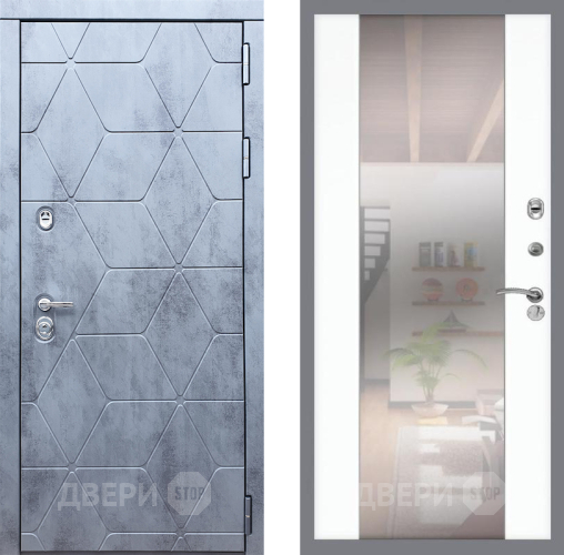 Дверь Рекс (REX) 28 СБ-16 Зеркало Силк Сноу в Орехово-Зуево