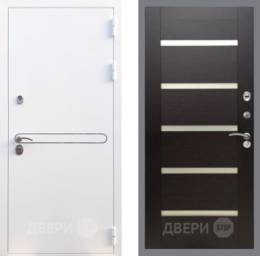 Дверь Рекс (REX) 27 СБ-14 стекло белое венге поперечный в Орехово-Зуево