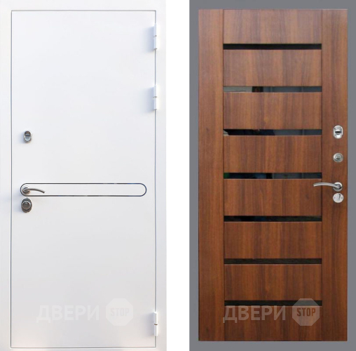 Входная металлическая Дверь Рекс (REX) 27 СБ-14 стекло черное Орех бренди в Орехово-Зуево