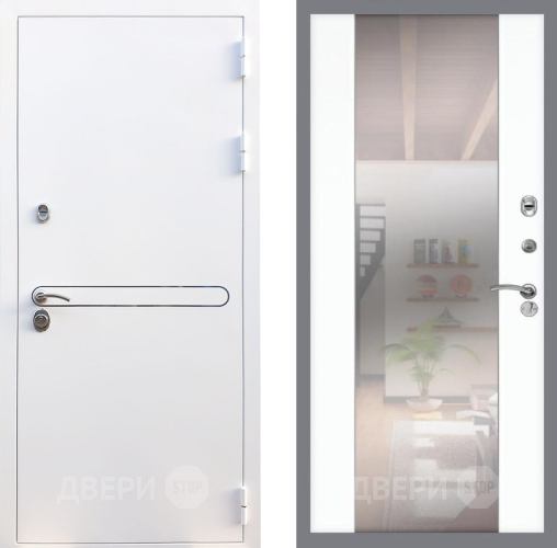 Дверь Рекс (REX) 27 СБ-16 Зеркало Силк Сноу в Орехово-Зуево