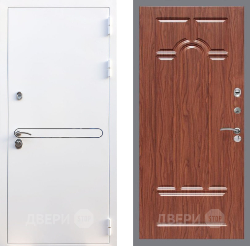 Входная металлическая Дверь Рекс (REX) 27 FL-58 орех тисненый в Орехово-Зуево