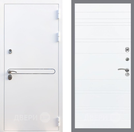 Входная металлическая Дверь Рекс (REX) 27 Line Силк Сноу в Орехово-Зуево