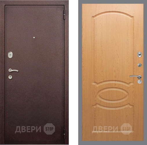 Входная металлическая Дверь Рекс (REX) 2 Медный Антик FL-128 Дуб в Орехово-Зуево