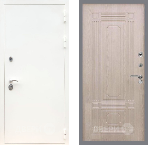 Дверь Рекс (REX) 5 Белая Шагрень FL-2 Беленый дуб в Орехово-Зуево