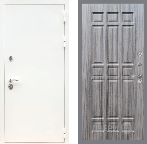 Дверь Рекс (REX) 5 Белая Шагрень FL-33 Сандал грей в Орехово-Зуево