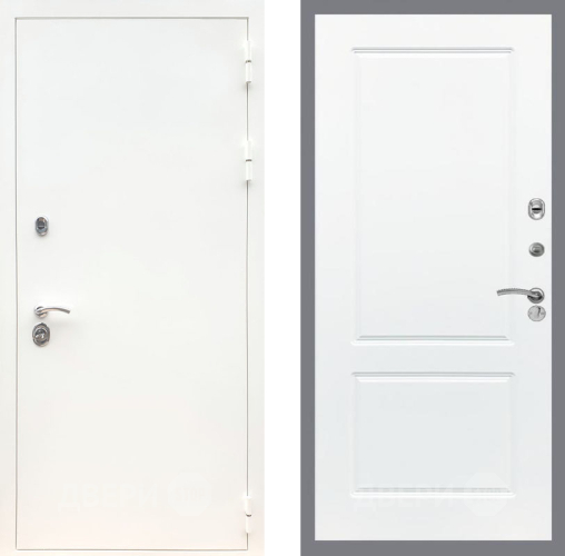 Входная металлическая Дверь Рекс (REX) 5 Белая Шагрень FL-117 Силк Сноу в Орехово-Зуево