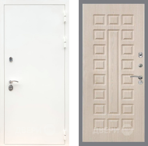 Дверь Рекс (REX) 5 Белая Шагрень FL-183 Беленый дуб в Орехово-Зуево