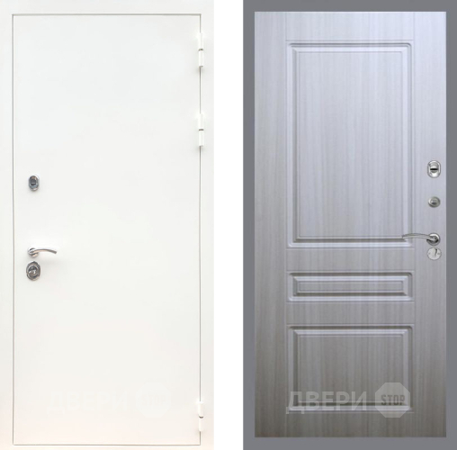 Дверь Рекс (REX) 5 Белая Шагрень FL-243 Сандал белый в Орехово-Зуево