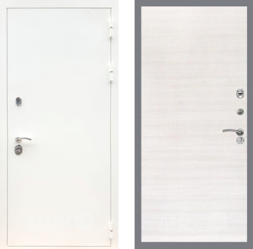 Входная металлическая Дверь Рекс (REX) 5 Белая Шагрень GL Акация в Орехово-Зуево