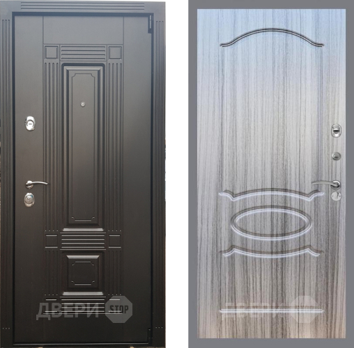 Входная металлическая Дверь Рекс (REX) 9 FL-128 Сандал грей в Орехово-Зуево