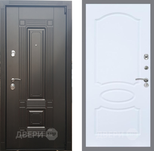 Входная металлическая Дверь Рекс (REX) 9 FL-128 Силк Сноу в Орехово-Зуево