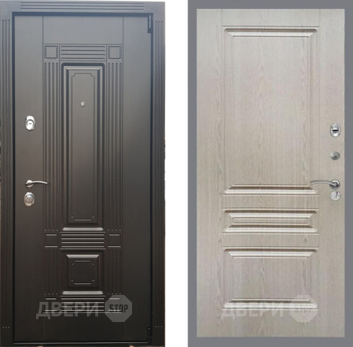 Входная металлическая Дверь Рекс (REX) 9 FL-243 Беленый дуб в Орехово-Зуево