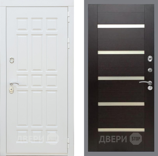 Дверь Рекс (REX) 8 Силк Сноу СБ-14 стекло белое венге поперечный в Орехово-Зуево