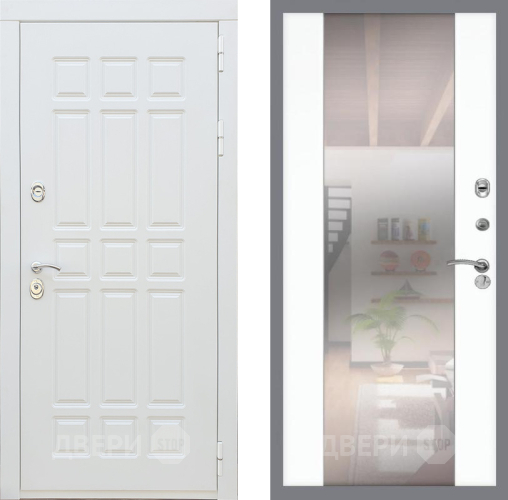 Дверь Рекс (REX) 8 Силк Сноу СБ-16 Зеркало Силк Сноу в Орехово-Зуево