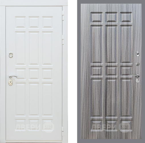 Входная металлическая Дверь Рекс (REX) 8 Силк Сноу FL-33 Сандал грей в Орехово-Зуево